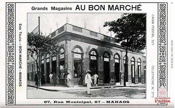 Publicidade da Au Bon Marche em Manaus, no início do século
