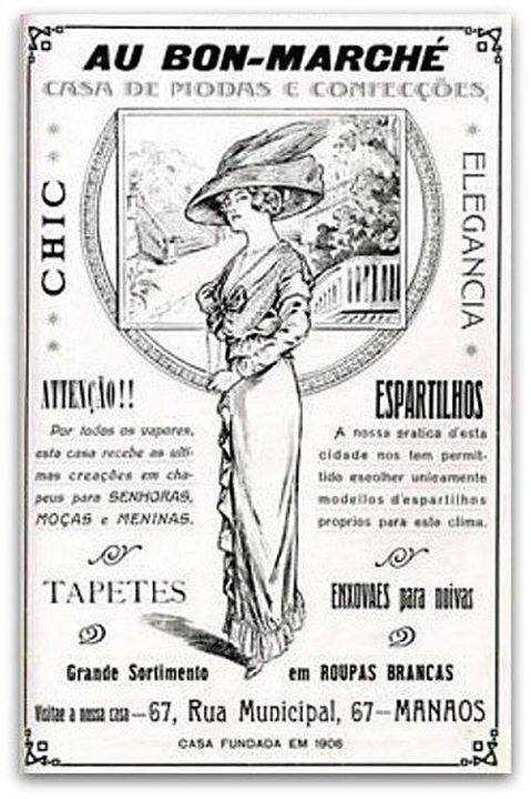 A Loja Au Bon Marché ganhou fama em 1910 por ser especializada na venda de produtos franceses, perfumes e confecções para senhoras e crianças. Localizada na Avenida Sete de Setembro no Centro Histórico. Por Antonio José
